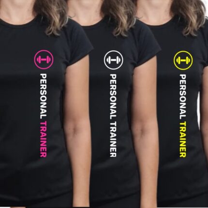 Kit Camiseta Feminina Dryfit Personal Trainer com seu nome - 2 ou 3 unidades