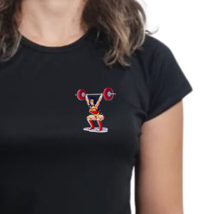 Camiseta Feminina Dry Fit Academia Treino Fitness  Estampas Divertidas Conforto e Estilo - Mulher Maravilha, P