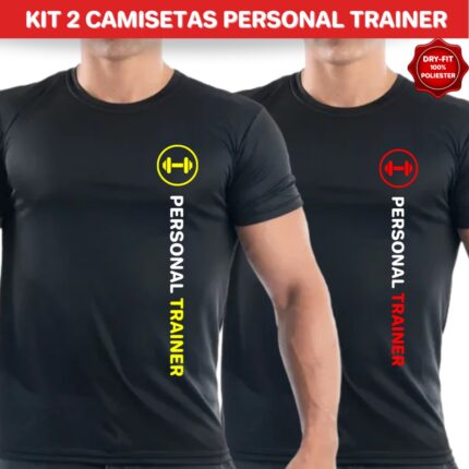 Kit 2 Camiseta Camisa Personal Trainer Made Store Personalizado DryFit - Nome ou Insta