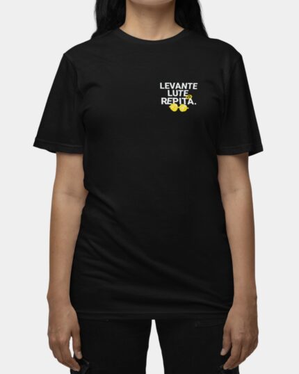 Camiseta Unissex Frase Levante Luta Repita